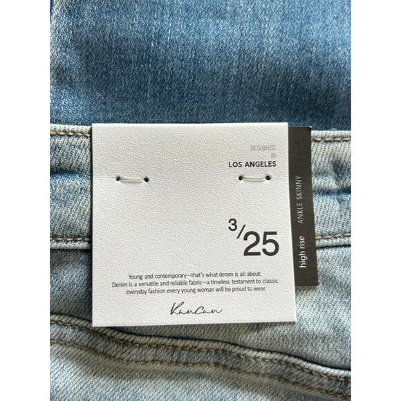 KanCan High Rise Ankle Skinny Distressed Denim Jeans - Sz 3/25 - NWT - Picture 5 of 7